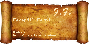 Faragó Fanni névjegykártya